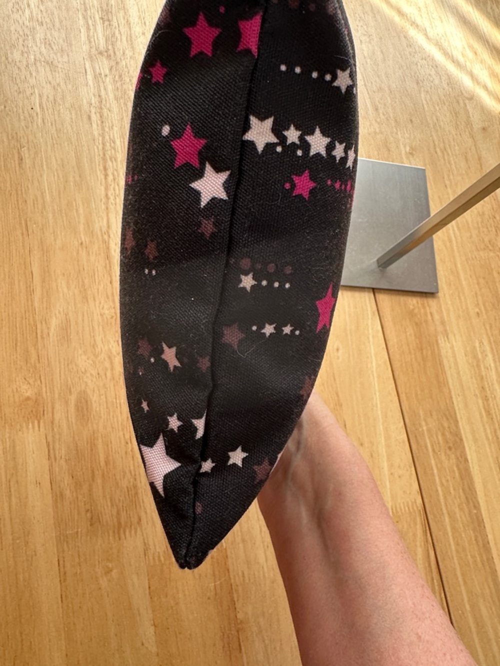 kate spade Makeup Black Star-Print Zip Pouch with Pink & White Stars - Picture 5 of 9